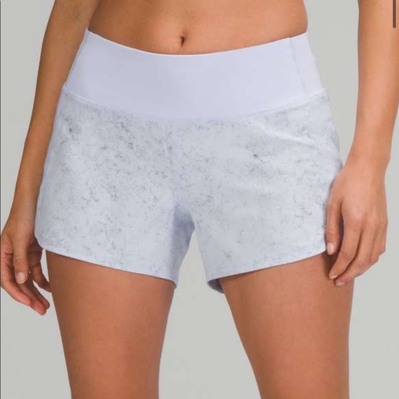 💙LULULEMON SPEED UP SHORT 4”-GRAVEL DUST PASTEL BLUE MULTI-6💙 - Picture 5 of 10